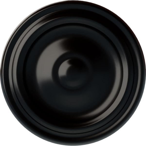 Ekena Millwork Maria Ceiling Medallion (Fits Canopies up to 1 3/4"), Hand-Painted Jet Black, 9 5/8"OD x 1 1/8"P CM09MABLF - main